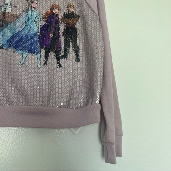 DISNEY FROZEN LONG SLEEVE SEQUINS Pullover Top Size XS - Picture 7 of 16